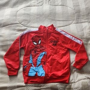 Marvel Spider-Man Red and Blue Kids Zip-Up Sqeater